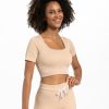 TEVEO Ribbed Crop Top " " | Tops