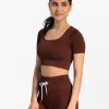 TEVEO Ribbed Crop Top " " | Tops