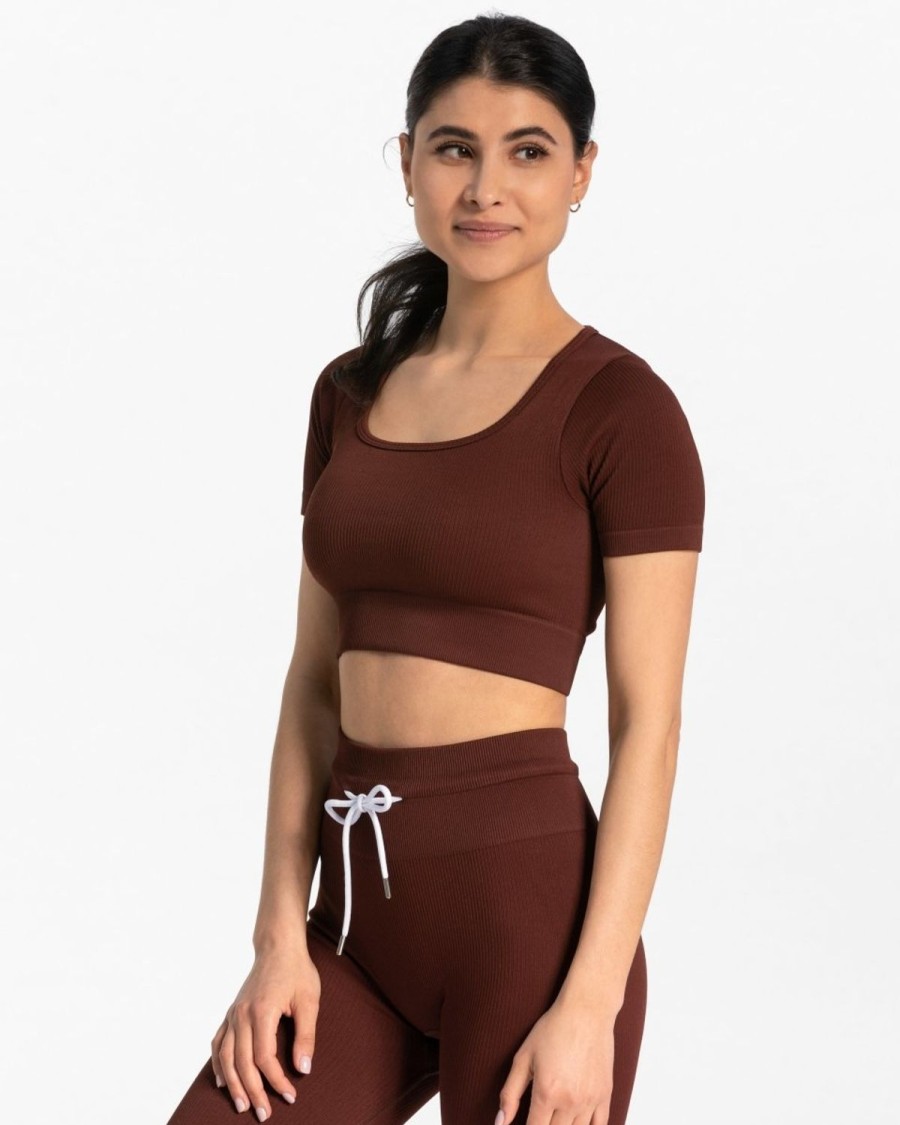 TEVEO Ribbed Crop Top " " | Tops